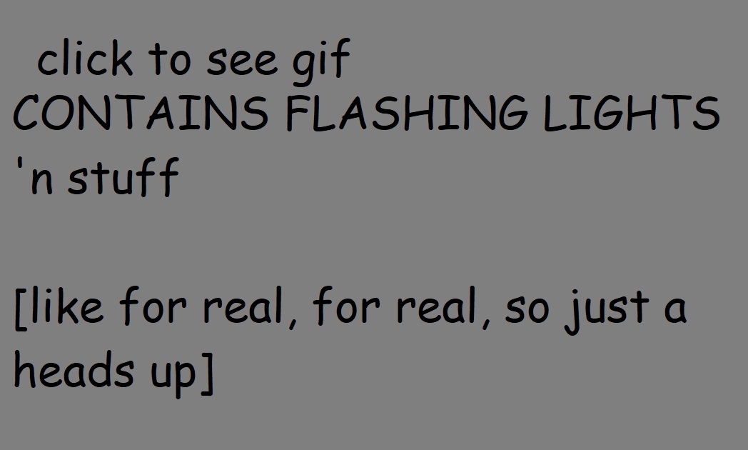 warning message that says: 'click to see image, but note that it will contain bright, flashing lights'